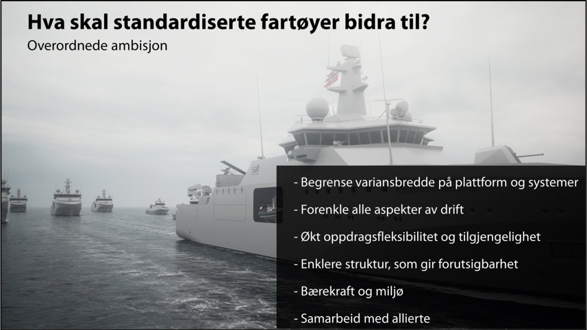 Figur 5. Ambisjon for fartøyene – gevinster med standardisering.