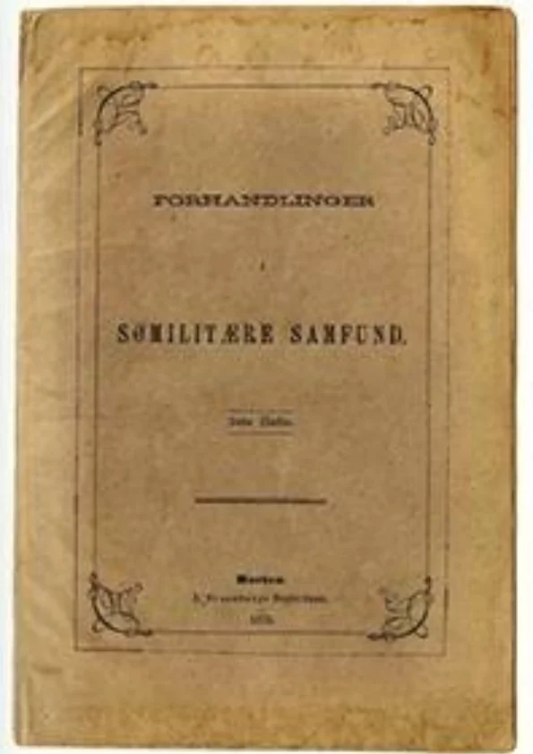 Forside for Forhandlinger i Sjømilitære Samfund 1872, hefte 34