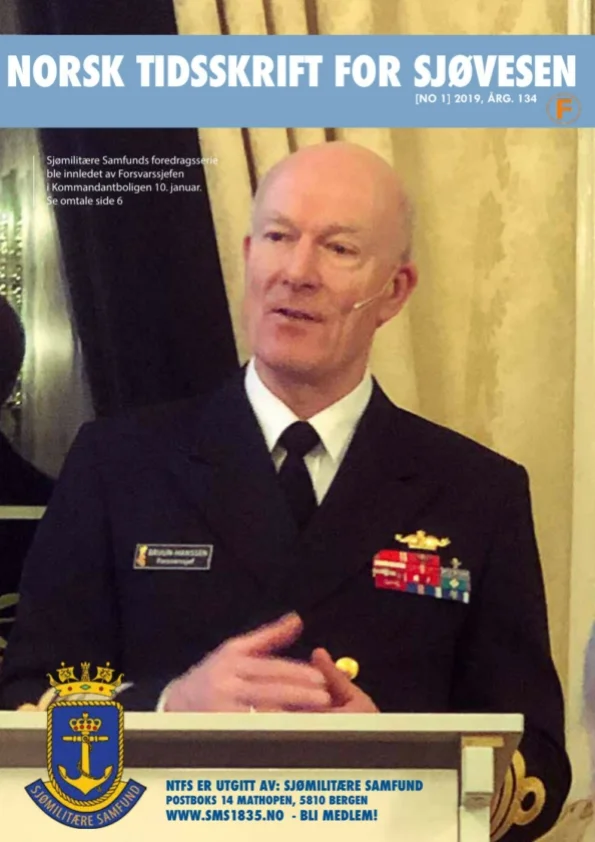 Forside for Norsk Tidsskrift for Sjøvesen 2019/01